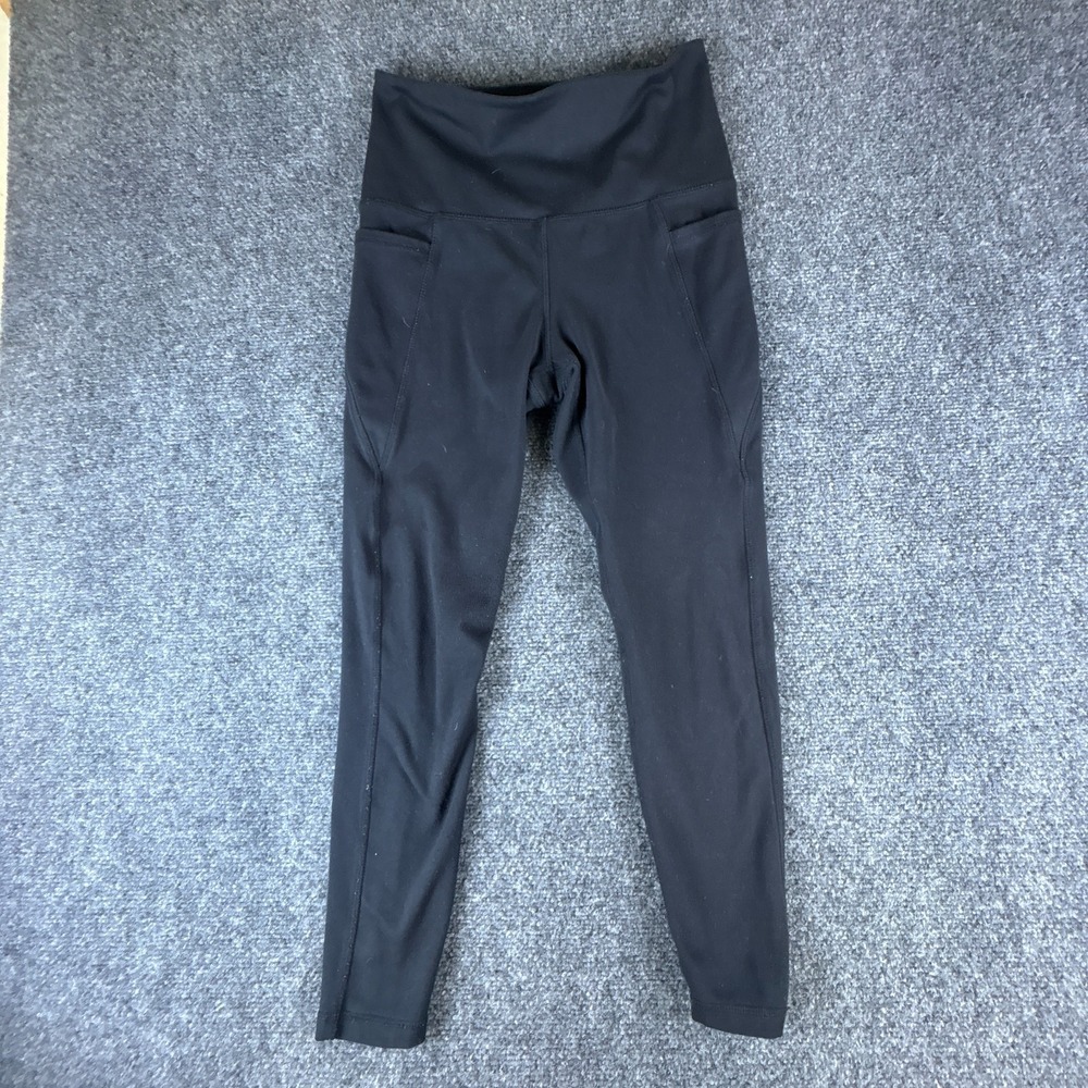 Danskin Ankle Leggings Womens 24x22 Black Stretch Athletic Workout Training